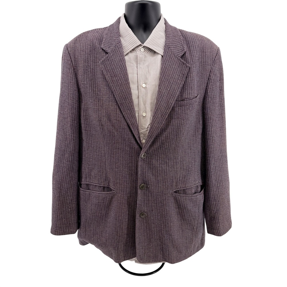 The Territory Ahead Blazer Mens 42R Silk Sport Coat 3-Button Textured 100% Silk